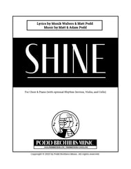Shine Unison choral sheet music cover Thumbnail